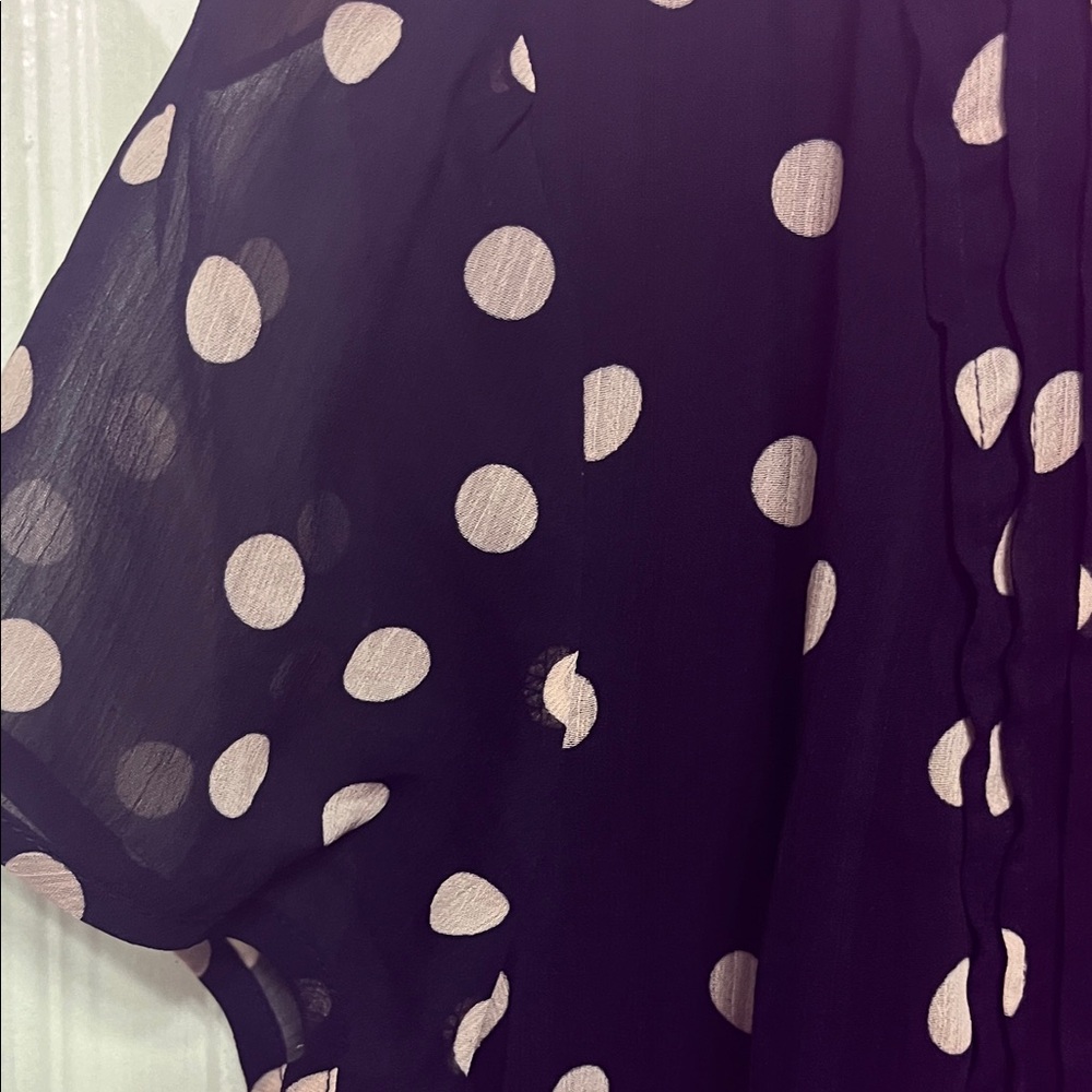 Mi Black and White Polka Dot Blouse - Picture 3 of 5